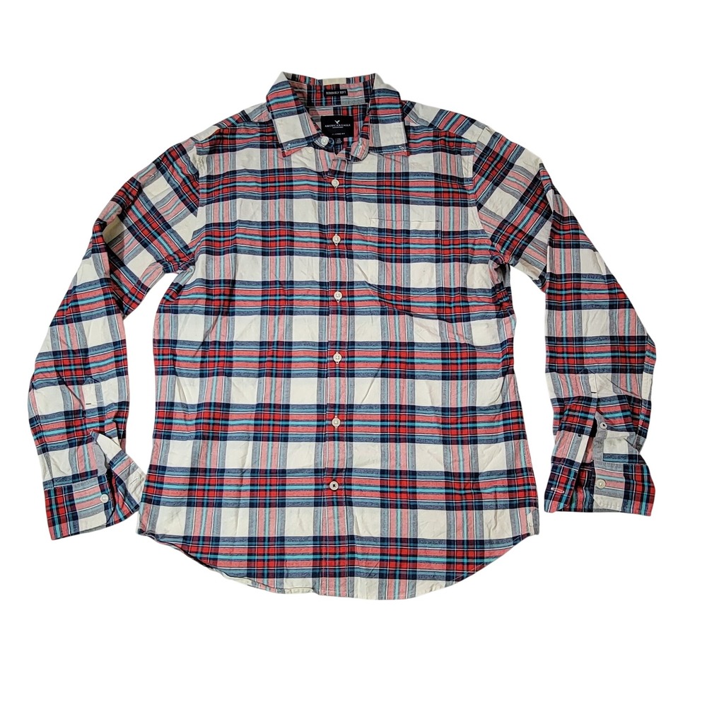American Eagle Classic Fit Plaid Button Down Shirt Mens Medium Seriously Soft